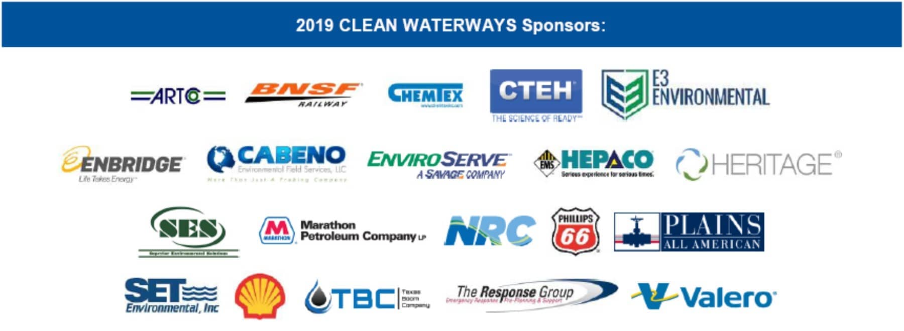 2019 Clean Waterways Corporate Sponsors