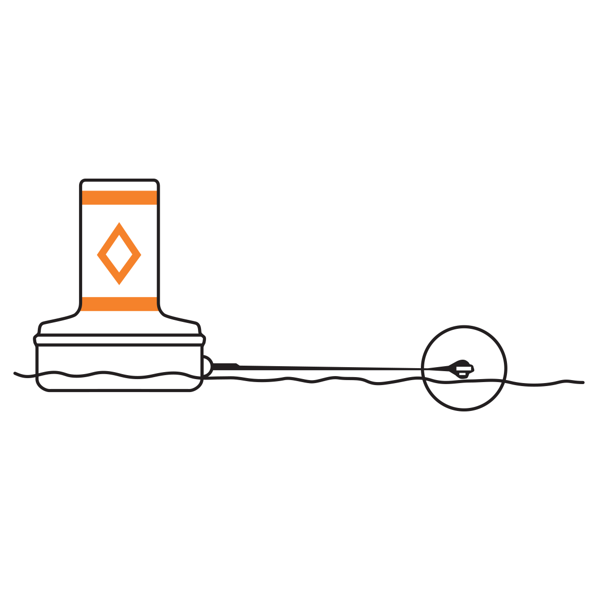 B5CPRFW Regulatory Float Collar Buoy with Side Internal Ballast