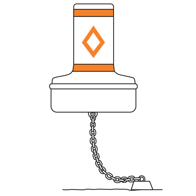 B5CPRSW Regulatory Float Collar Buoy with Bottom Internal Ballast