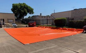 30 foot tall silt curtain