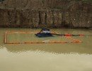 gold rush   turbidity curtains around pump
