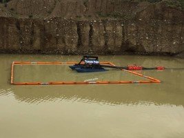 gold rush turbidity curtains around pump