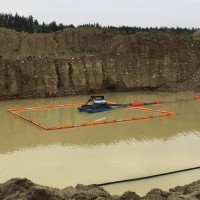 gold rush turbidity curtains around pump1
