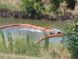pump discharge type silt curtain