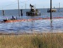tbc oil containment boom and sorbent boom deployment   tabbs bay small
