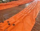turbidity curtains being fabricated